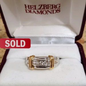 Men's 14K Gold with Diamonds Wedding Band